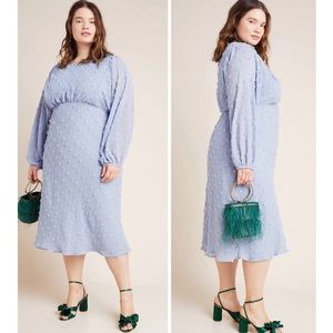 Anthro Eri+Ali Michaela Textured Midi Dress